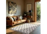 Teppich FLAIR RUGS "ALLIA DIAMOND", monochrom, B:120cm H:8mm L:160cm, Oberfläche: 100% Polyester. Rückseite: 60% Baumwolle, 31% Polyester, 9% Synthetik, Teppiche, Teppich