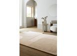 Teppich FLAIR RUGS "LOZENGE", natürlich, B:150cm H:10mm L:240cm, Wolle, Teppiche, Teppich, Kurzflor, Retro Muster