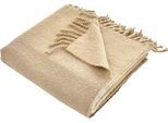 Wohndecke OTTO HOME "Bouclé garngefärbt", beige (beige, braun), B:130cm L:170cm, Polyacryl, Wohndecken, Wohndecke, mit Farbverlauf