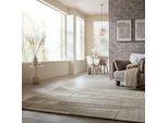 Teppich FLAIR RUGS "LIRA WOOL", natürlich, B:140cm H:6mm L:200cm, Oberfläche: 100% Wolle. Rückseite: 59% Wolle, 25% Polyester, 16% Synthetik, Teppiche, Teppich