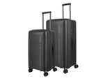 Trolleyset TRAVELITE "ROOMER Trunk 2-teilig", schwarz, Polypropylen, unifarben, Koffer-Sets, Volumenerweiterung – ideal für Hand- und Aufgabegepäck