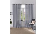 Vorhang OTTO HOME "Linsdorf" Gr. 2, grau, B:140cm H:225cm, Polyester, Gardinen, Vorhang, Leinenstruktur