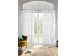 Gardine OTTO HOME "Mila" Gr. 1, weiß, B:140cm H:145cm, Voile, Polyester, Gardinen, Gardine, mit Wellenmuster bestickt, Voile, einfarbig