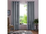 Gardine OTTO HOME "Mara" Gr. 1, grau, B:140cm H:145cm, Polyester, Gardinen, Gardine, transparent, Leinen Optik, monochrom, basic