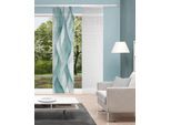 Schiebegardine VISION S "AVERY", petrol, B:60cm H:260cm, Polyester, Polyester, Gardinen, Schiebegardine, digital bedruckt