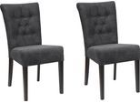 Esszimmerstuhl HOME AFFAIRE "Queen", grau (anthrazit, wenge), B:46cm H:93cm T:64cm, Polyester, Stühle, Esszimmerstuhl, Polsterstuhl mit Knopfheftung, 2er, 4er oder 6er Set