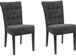 Esszimmerstuhl HOME AFFAIRE "Queen", grau (anthrazit, wenge), B:46cm H:93cm T:64cm, Polyester, Stühle, Esszimmerstuhl, Polsterstuhl mit Knopfheftung, 2er, 4er oder 6er Set