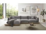 Ecksofa OTTO HOME "Kalix L-Form, 323 cm - OTTO. Verlässliche Qualität.", grau (anthrazit), B:323cm H:75cm T:165cm, Sofas, Ecksofa, Designsofa, auf Holzplateau, Strukturstoff, hoher Sitzkomfort