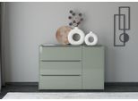 Sideboard "Reno", grün (olivgrün matt lack, glas olivgrün glanz), B:137cm H:94cm T:42cm, Glas, Holzwerkstoff, SET ONE BY MUSTERRING, Sideboards, Sideboard, Mit Gleitern und in verschiedenen Farben erhältlich