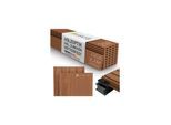 Juskys WPC Terrassendielen 2 m² – 220 cm Dielen, wetterfest inkl. Unterkonstruktion – Teak