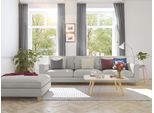 Vorhang OTTO HOME "Ammersee" Gr. 1, grau, B:150cm H:145cm, Baumwolle, Leinen, Modal, Gardinen, Vorhang, Einzelschal mit Multiband
