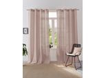 Vorhang OTTO HOME "Linsdorf" Gr. 3, grau (taupe), B:140cm H:245cm, Polyester, Gardinen, Vorhang, Leinenstruktur