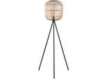 EGLO Stehlampe "BORDESLEY Stehlampe, Vintage, Stahl und Holz, E27, Wohnzimmerlampe", schwarz (schwarz, natur), 1, Ø 35cm H: 139cm, Leuchten, Flur, Wohnzimmerlampe, H139 x Ø35 cm, schwarz, natur, 1X28W exkl., Stehlampe