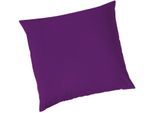 Kissenbezug PRIMERA "Primera Mako-Feinjersey Kissenbezug im Doppelpack", lila (pflaume), B:80cm L:80cm, Feinjersey, Obermaterial: 100% Baumwolle, Kissenbezüge, Kissenbezug, In vielen Uni-Tönen