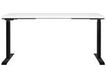 Schreibtisch GERMANIA "Jet", schwarz-weiß (weiß, schwarz, schwarz, weiß), B:160cm H:72cm T:80cm, Tische, Schreibtisch, moderne Farbvariationen, Breite 120/140/160/180 cm, Made in Germany