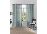 Vorhang OTTO HOME "Linsdorf" Gr. 2, grün (grün, mint), B:140cm H:225cm, Polyester, Gardinen, Vorhang, Leinenstruktur