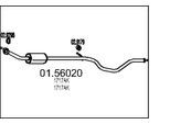 MTS Mittelschalldämpfer 0156020 für Peugeot
