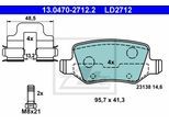 ATE Bremsensatz, Scheibenbremse ijzjsgksb0 Hinterachse voll 258mm 8mm für Mercedes