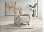 TV-Sessel SIT & MORE "Cremona Comfort", silber, B:76cm H:112cm T:84cm, 100% Polyester, Sessel, wahlweise manuell oder elektrischer Funktion mit Akku