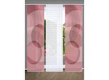 Schiebegardine HOME IN GREEN "AFONSO" Gr. 1, rot (bordeaux), B:60cm H:245cm, Polyester, Gardinen, SET DIGITALDRUCK,BAMBUSOPTIK RECYCELT