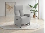 TV-Sessel SIT & MORE "Cremona Comfort", grau (silber), B:76cm H:119cm T:84cm, 98% Polyester, 2% Polyamid, Sessel, wahlweise manuell oder elektrischer Funktion mit Akku