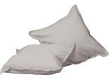 Kissenbezüge PRIMERA "Kissenbezüge »Stone Washed«, Primera (2 Stück)", beige (leinen), B:40cm L:40cm, Renforcé, Obermaterial: 100% Baumwolle, Kissenbezüge, mit Stone-Washed Optik