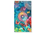 Möbelix , Mehrfarbig , Textil , Mandala , 100x180 cm , saugfähig, angenehm weich, hochwertige Qualität , Heimtextilien, Badtextilien, Handtücher, Strandtücher