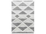 Ayyildiz , Grau , Textil , Graphik , rechteckig , 160x230 cm , Oeko-Tex® Standard 100 , für Fußbodenheizung geeignet, schmutzabweisend, für Hausstauballergiker geeignet, lichtunempfindlich, antistatisch, pflegeleicht, strapazierfähig, leicht zusammenrollbar , Teppiche & Böden, Teppiche, Webteppiche