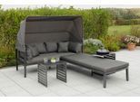 Loungegarnitur 4-tlg. Argos Metall/Textil mit Kissen