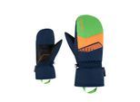 Fäustlinge ZIENER "LAVIVO-Z AS MITTEN glove", Jungen, Gr. 4, schwarz navy.pale grün, Obermaterial: 100% Polyester. Innenseite: 100% Polyester. Futter: 100% Polyester. Wattierung: 100% Polyester, Handschuhe Fäustlinge