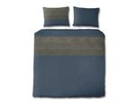 Bettwäsche FLORELLA "Jiu dunkelblau Edel-Satin, 100% Baumwolle", blau (dblau), B/L: 200cm x 220cm, 1 Stk., 2 Stk., Satin, B/L: 70cm x 90cm, Satin, Obermaterial: 100% Baumwolle CO., Bettwäsche, Bettwäsche