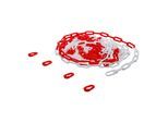 BGS Absperrkette, rot / weiß, 4 Karabiner, Kunststoff, 7,5 m ; BGS Do it yourself (80816)
