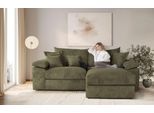 Ecksofa HOME AFFAIRE "Soft&Cosy XL L-Form, B: 246 cm - OTTO. Verlässliche Qualität.", olive, B:246cm T:187cm, 100% Polyester, Sofas, Ecksofa, Mega-Sofa, Cord oder Chenille-Struktur, mit Federkern & 4 Zierkissen