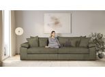 Big-Sofa HOME AFFAIRE "Soft&Cosy XXL, B: 303 cm - OTTO. Verlässliche Qualität.", olive, B:303cm T:123cm, 100% Polyester, Sofas, Big-Sofa, Mega-Sofa, Cord oder Chenille-Struktur, mit Federkern & 4 Zierkissen