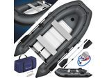 KESSER® Schlauchboot für 2 - 4 Personen - WAVE Motor geeignet Freizeitboot Paddelboot Motorboot Angelboot - mit 1 - 2 Sitzbänken - Alu-Boden Paddel Pumpe Reparaturset & Tasche aufblasbar PVC