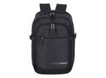 Laptoprucksack TRAVELITE "KICK OFF Reiserucksack", Gr. B/H/T: 25cm x 40cm x 20cm, grau (anthrazit), Polyester, unifarben, Basic, Rucksäcke Laptoprucksack