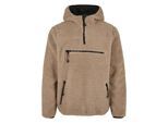 Anorak BRANDIT "Brandit Herren Teddyfleece Worker Pullover", Herren, Gr. L, camel, 100% Polyester, unifarben, normal, ohne Ausschnitt, Jacken