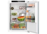 BOSCH Einbaukühlschrank "KIR21ADD1", Energieeffizienz: D, silber (silberfarben), Rechtsanschlag, wechselbar, Kühlschränke, Extra viel Platz für deine frischen Lebensmittel dank VitaFresh XXL, Einbaukühlschrank