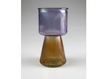 Windlicht AM DESIGN "aus Glas", bunt (blau), B:10cm H:19cm, Glas, Kerzenhalter, Windlicht, 4er Set, BxH: 10x19 cm