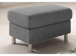 Hocker TRENDMANUFAKTUR "Rondo II zeitlos und bequem", grau (hellgrau), B:67cm H:46cm T:53cm, 100% Polyester, Hocker, Hocker, wahlweise mit komfortablem Federkern, frei im Raum stellbar