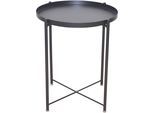 Beistelltisch, schwarz (schwarz, schwarz, schwarz), B:47cm H:52cm T:47cm, HOFMANN LIVING AND MORE, Tische, Beistelltisch, abnehmbare Tischplatte