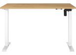 Schreibtisch GERMANIA "Boras", weiß (grandson, eiche, nachbildung, weiß, weiß, grandson, eiche, nachbildung), B:120cm H:120cm T:80cm, Tische, Schreibtisch, Breite 120/140/160 cm, Metallgestell in vers. Farben, Made in Germany