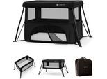 Baby-Reisebett KINDERKRAFT "CAMI", Baby, Gr. B/H/L: 77,5cm x 70cm x 123,5cm, kein Härtegrad, schwarz, Polyester, Textil, Babybetten Baby-Reisebett
