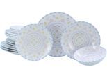 Teller-Set CREATABLE "Primavera Pastell, Teller Set 16-tlg.", bunt, 16, Steinzeug, Geschirr-Sets, Teller-Set, Vollflächig dekoriert, Schmetterlingsmotive, Zarte Pastelltöne
