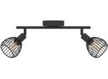 EGLO Deckenleuchte "Sonnino Deckenlampe 2-fach, schwenkbare Spots, Metall, Deckenspot, E14", schwarz, 2, H: 18,5cm, 1 Stk., Leuchten, Spot - L36,5 x B10 x H18,5 cm - schwarz - 2X40W exkl., Deckenleuchte