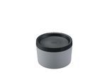Vorratsdose RÖSLE "Dressingdose FLEXX 2GO 0,05 L rund", grau (silberfarben), B:6,5cm H:4,4cm, Lebensmittelaufbewahrungsbehälter, Vorratsdose