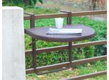 Balkonhängetisch GARDEN PLEASURE "Rattan", braun, B:50cm H:50cm T:60cm, Tische, Balkonhängetisch, Polyrattan, klappbar, 60x50 cm