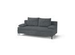 Mid.you , Dunkelgrau , Textil , Füllung: Polyetherschaumkern,Polyetherschaumkern , 200x96x93 cm , Made in EU ,