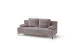 Mid.you , Taupe , Textil , Füllung: Polyetherschaumkern,Polyetherschaumkern , 200x78.5x88 cm , Made in EU , Wohnzimmer, Sofas & Couches, Schlafsofas, Schlafsofas