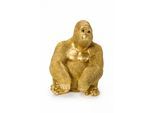 Dekofigur KARE DESIGN "Deko Figur Monkey Gorilla Side Medium", gold (goldfarben), B:30cm H:38,5cm T:28cm, Polyresin, Dekofiguren